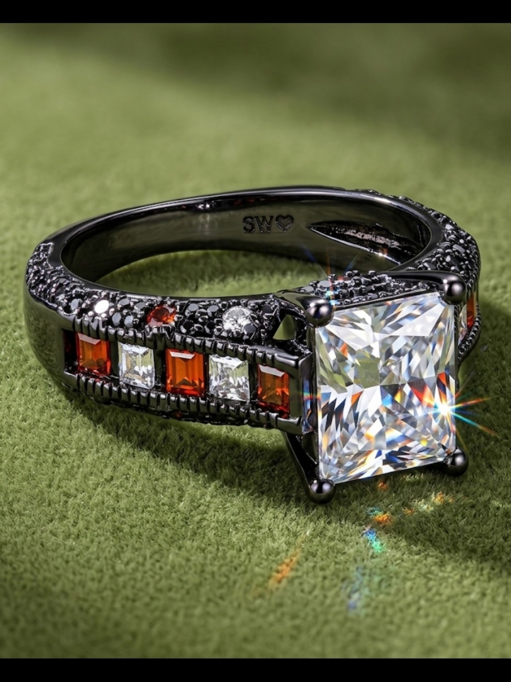 Ring-Black rhodium 925 Silver Size 8
